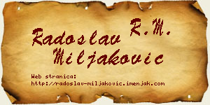 Radoslav Miljaković vizit kartica